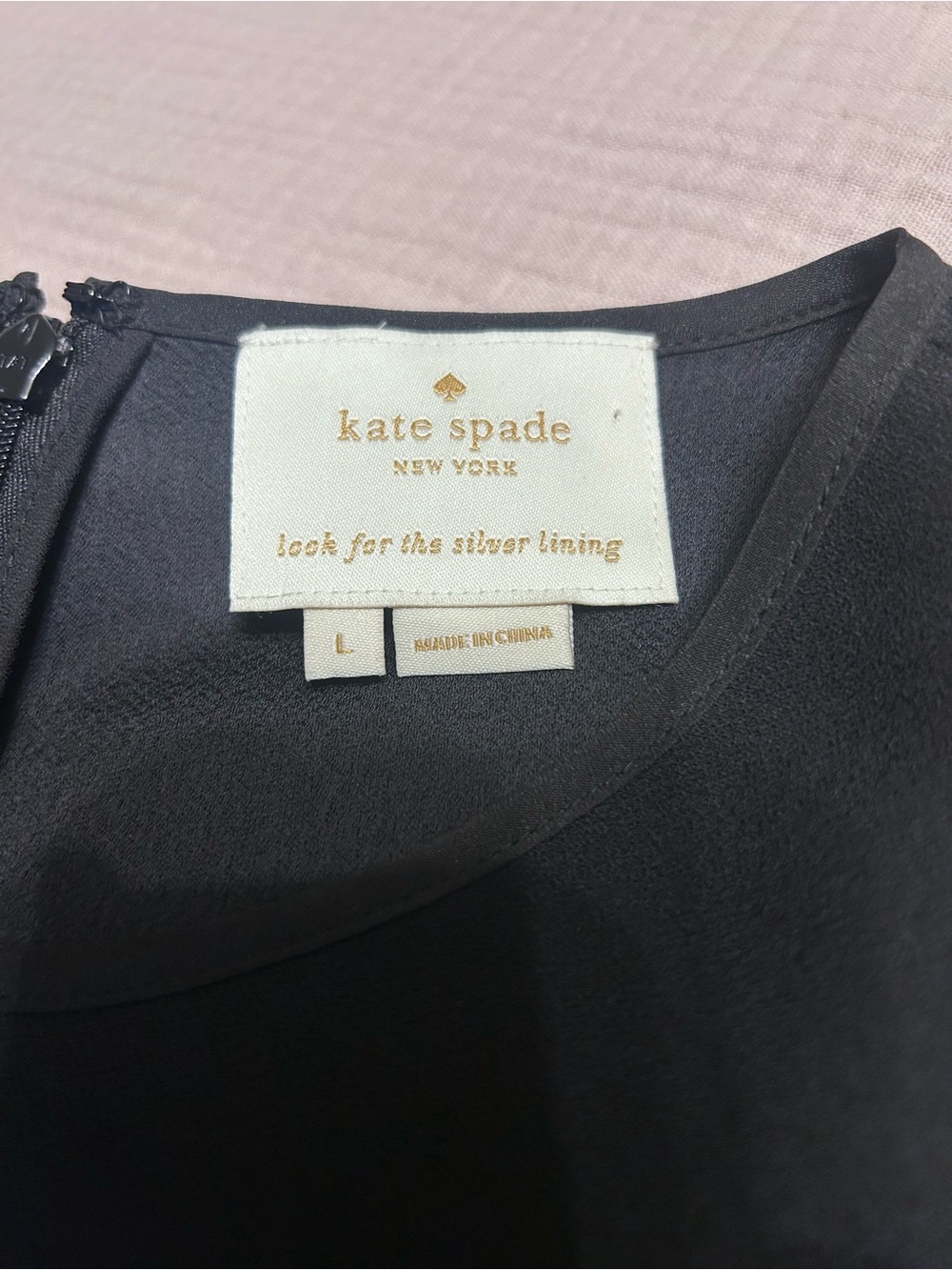 kate spade Black Ruffle-Hem Shift Dress - Picture 3 of 3